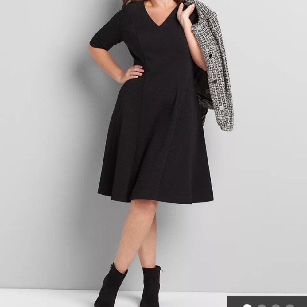 Host Pick! 🖤 Lane Bryant Black Textured Dress Size 22/24